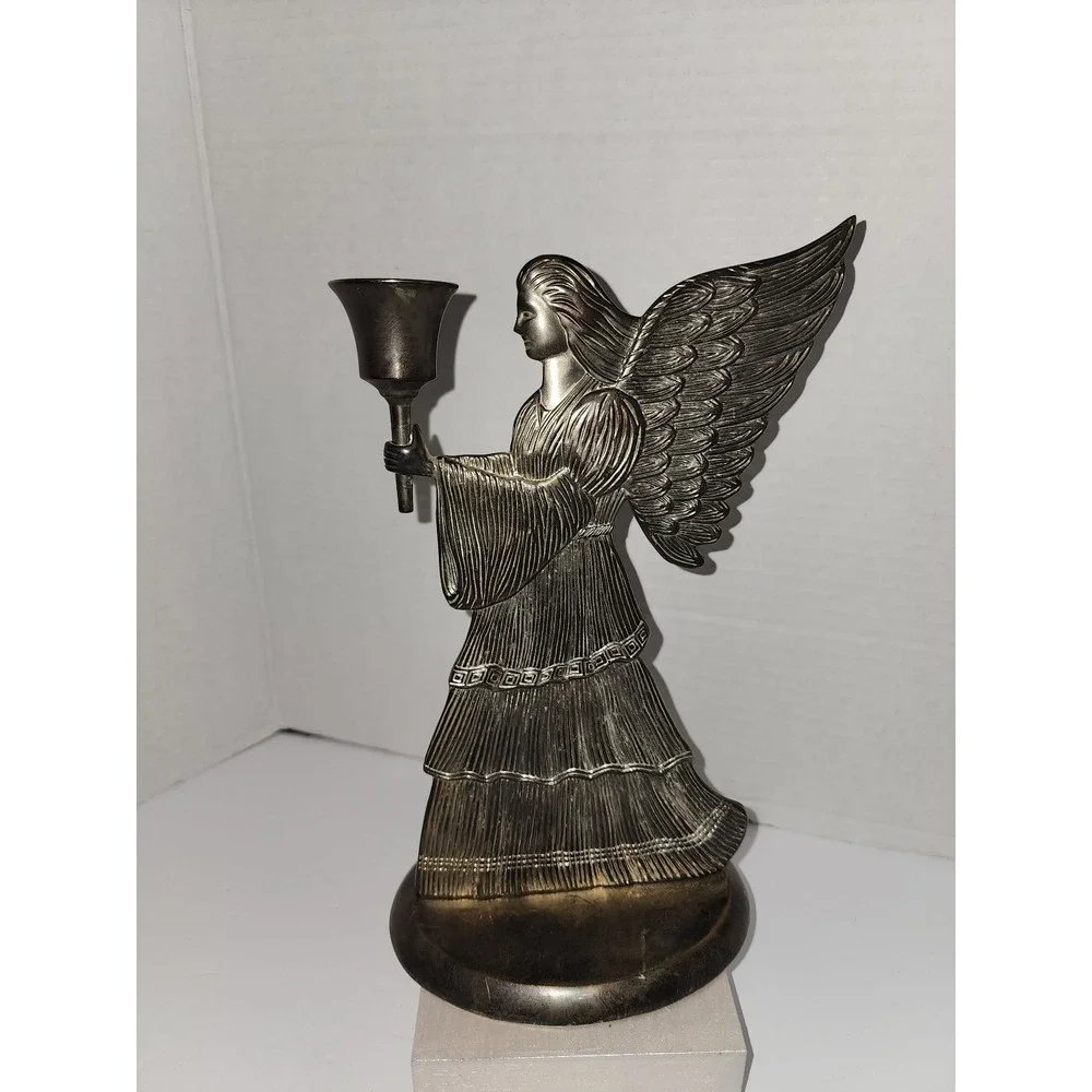 International Silver‎ Angel Candle Holder Taper Christmas